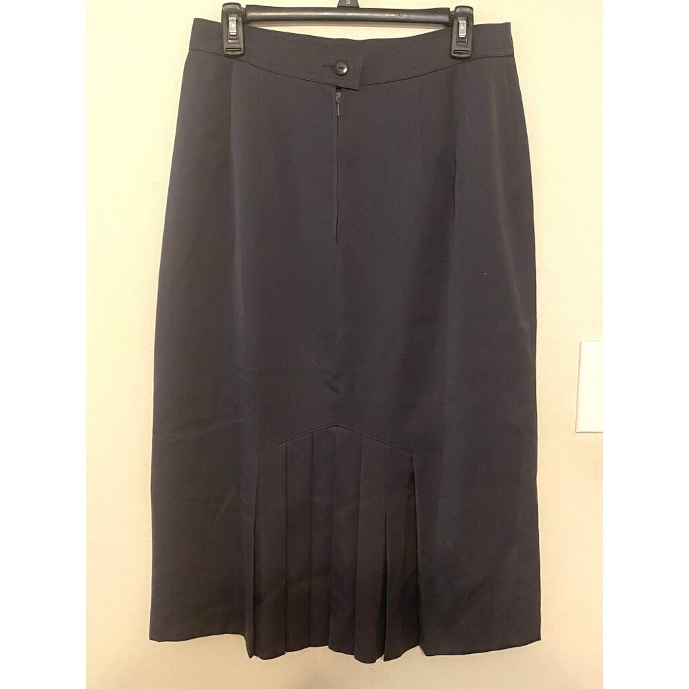 VTG Vintage Louis Feraud‎ West Germany Maxi Skirt Gray Lined Vented Size 12